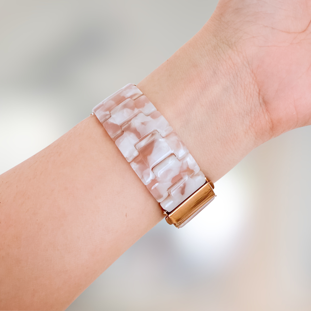 Polly Resin Apple Watch Band - Rose Blossom