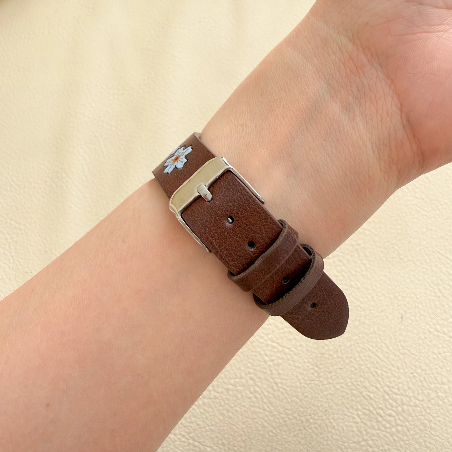 Sakura Leather Apple Watch Strap - Blue 34