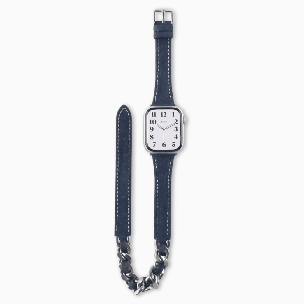 Denim Timeless Apple Watch Strap - Denim Blue – Lemon Straps display picture 3