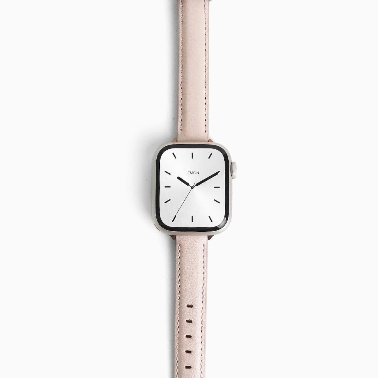 NEW Pink/Rose Gold Leather Apple Watch Band Filigree Blush Leather Watch Band with Rose Gold Tone  main image 4