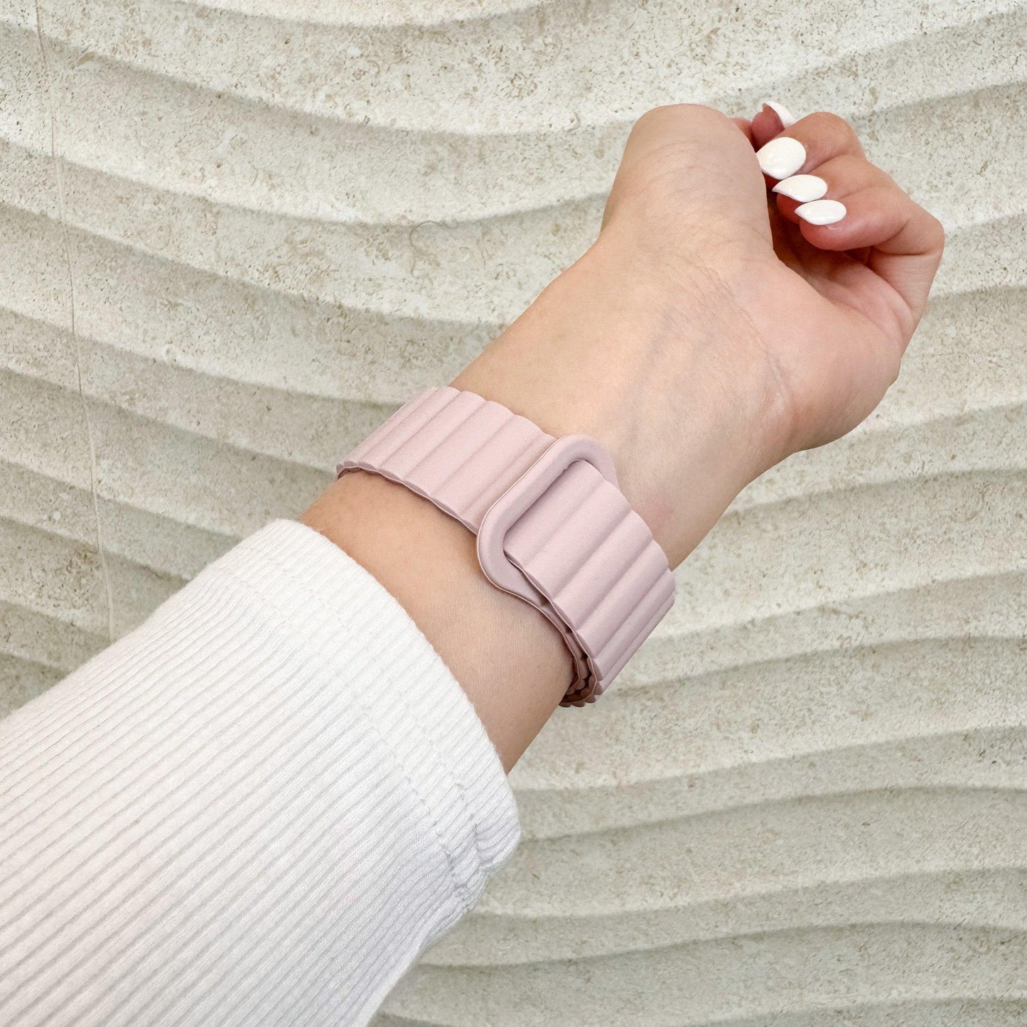 Snap Rubber Apple Watch Band - Pink & Rose