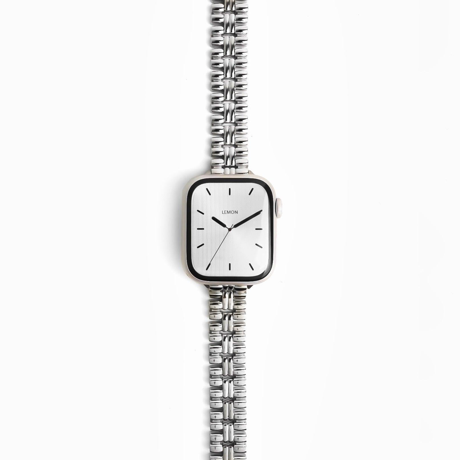 Flowerwall Stainless Steel Apple Watch Band - Silver – Lemon Straps
