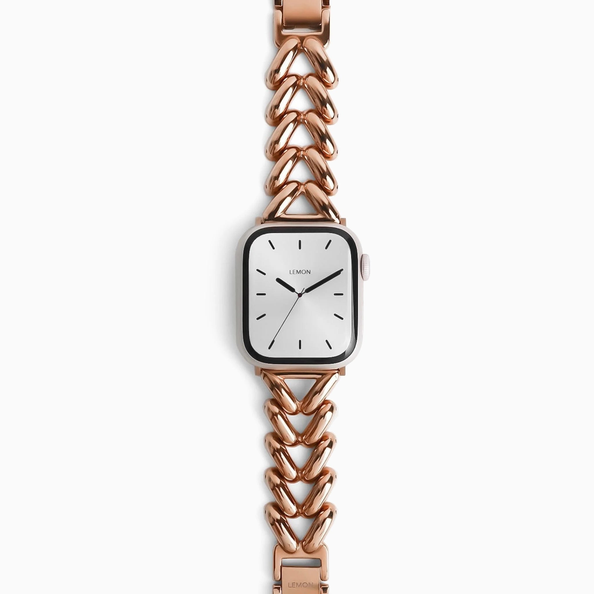 Soirée Stainless Steel Rose Gold Apple Watch Band – Lemon Straps display picture 1