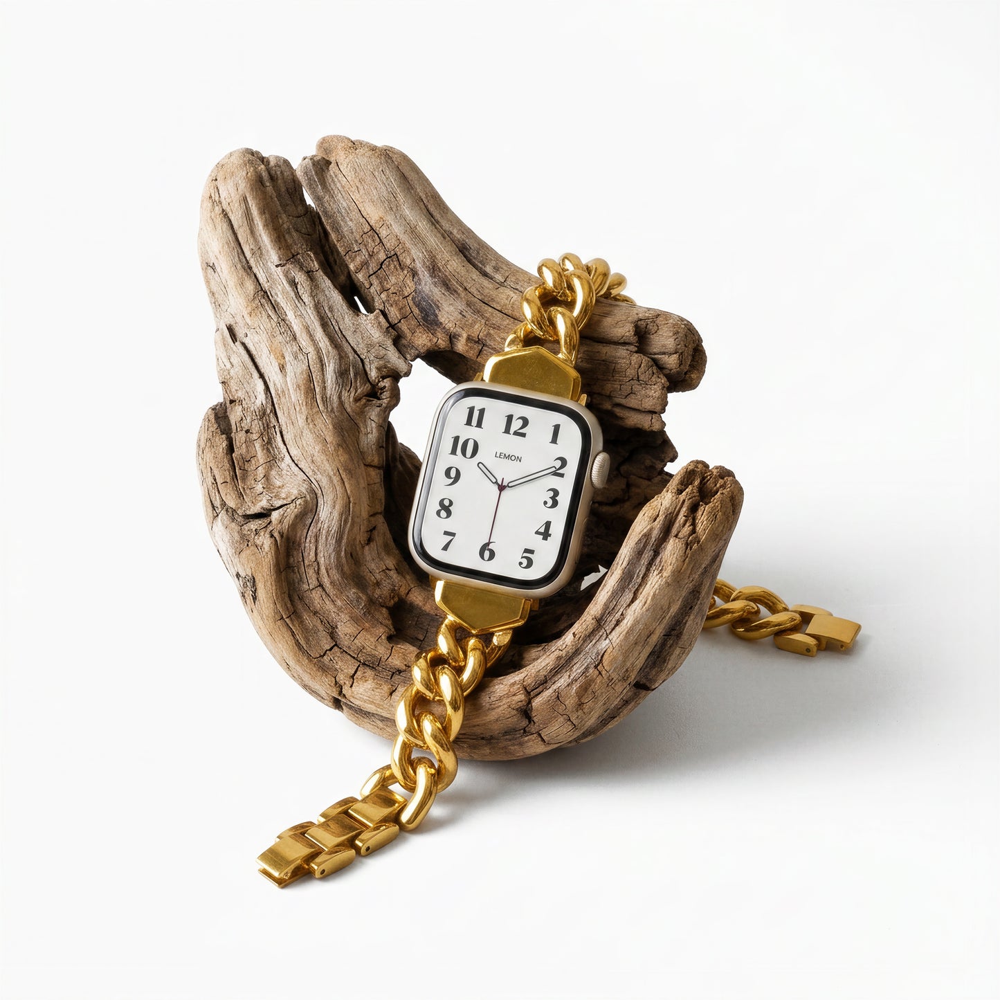 (St-Steel) Slim Timeless Apple Watch Bracelet - Gold