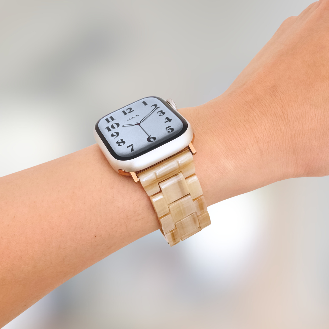 Polly Resin Apple Watch Band - Sand Stripe