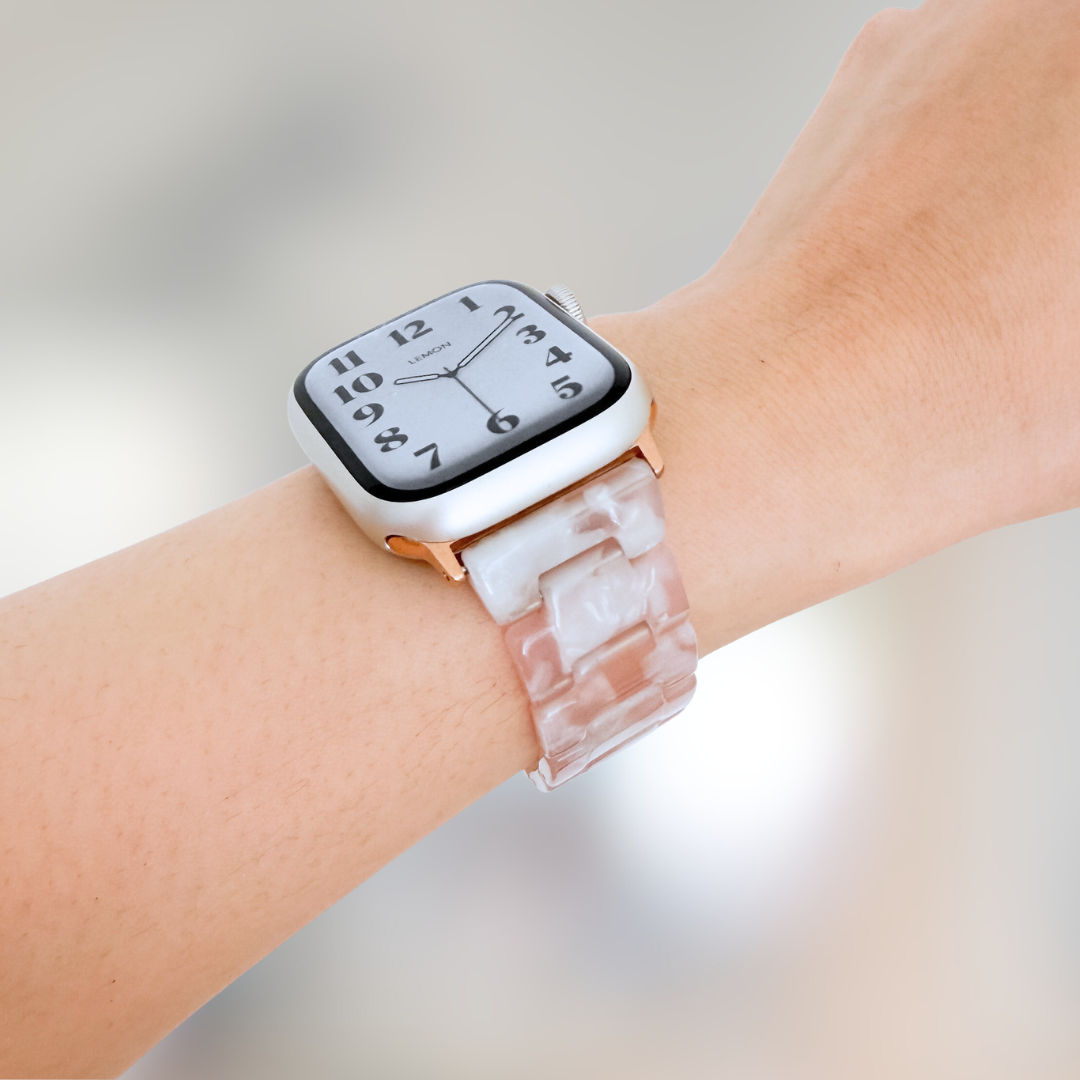 Polly Resin Apple Watch Band - Rose Blossom