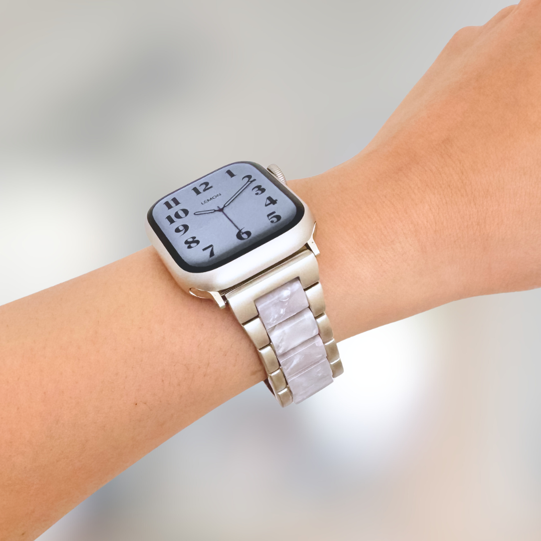Natural Apple Watch Strap  - Pearl White