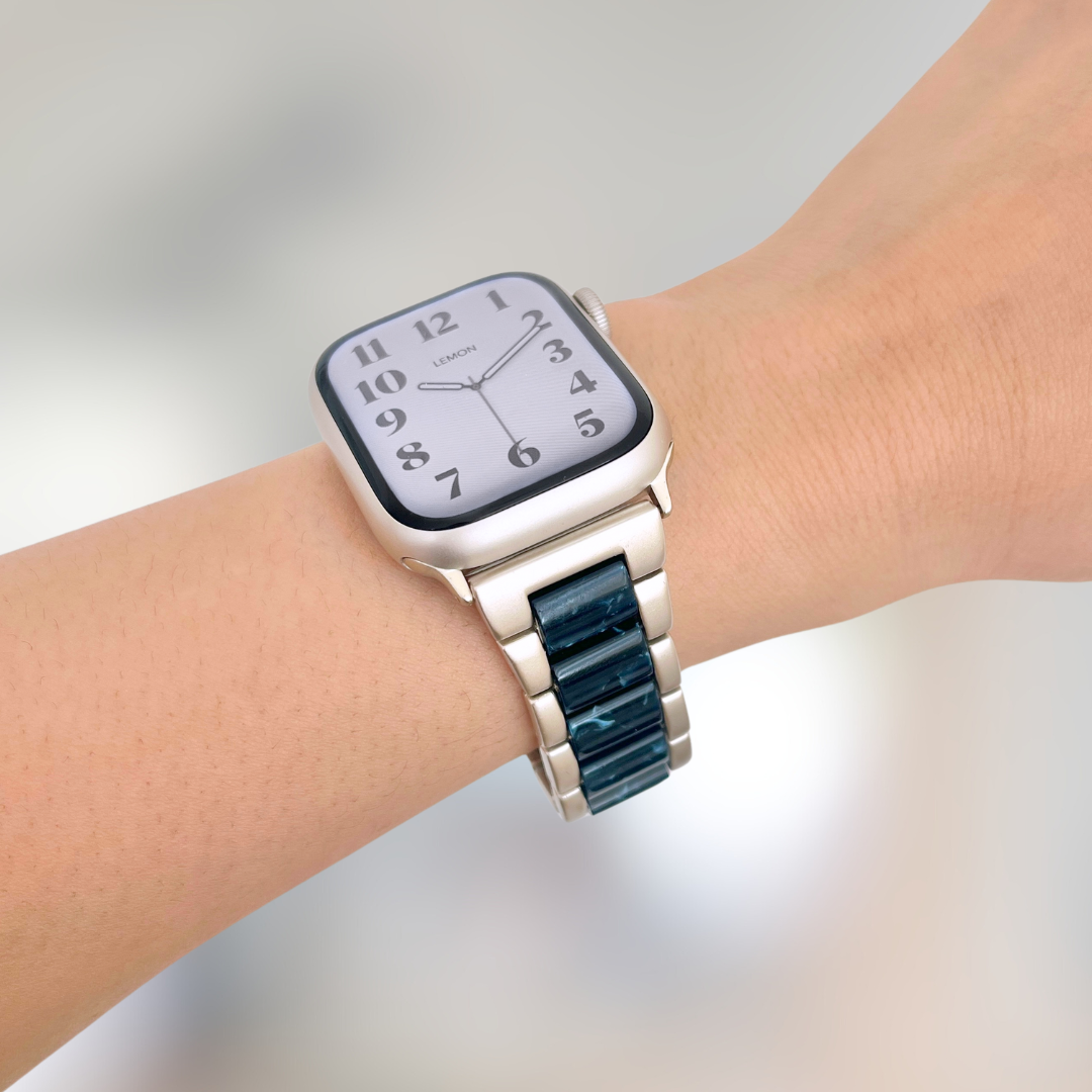 Natural Apple Watch Strap - Midnight Blue