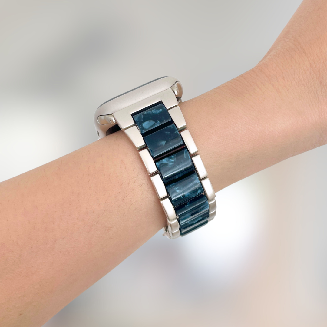 Natural Apple Watch Strap - Midnight Blue