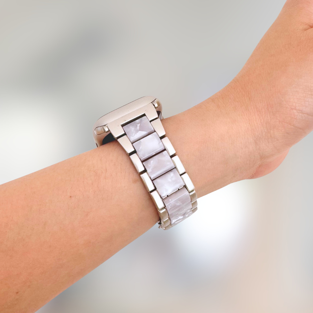 Natural Apple Watch Strap  - Pearl White