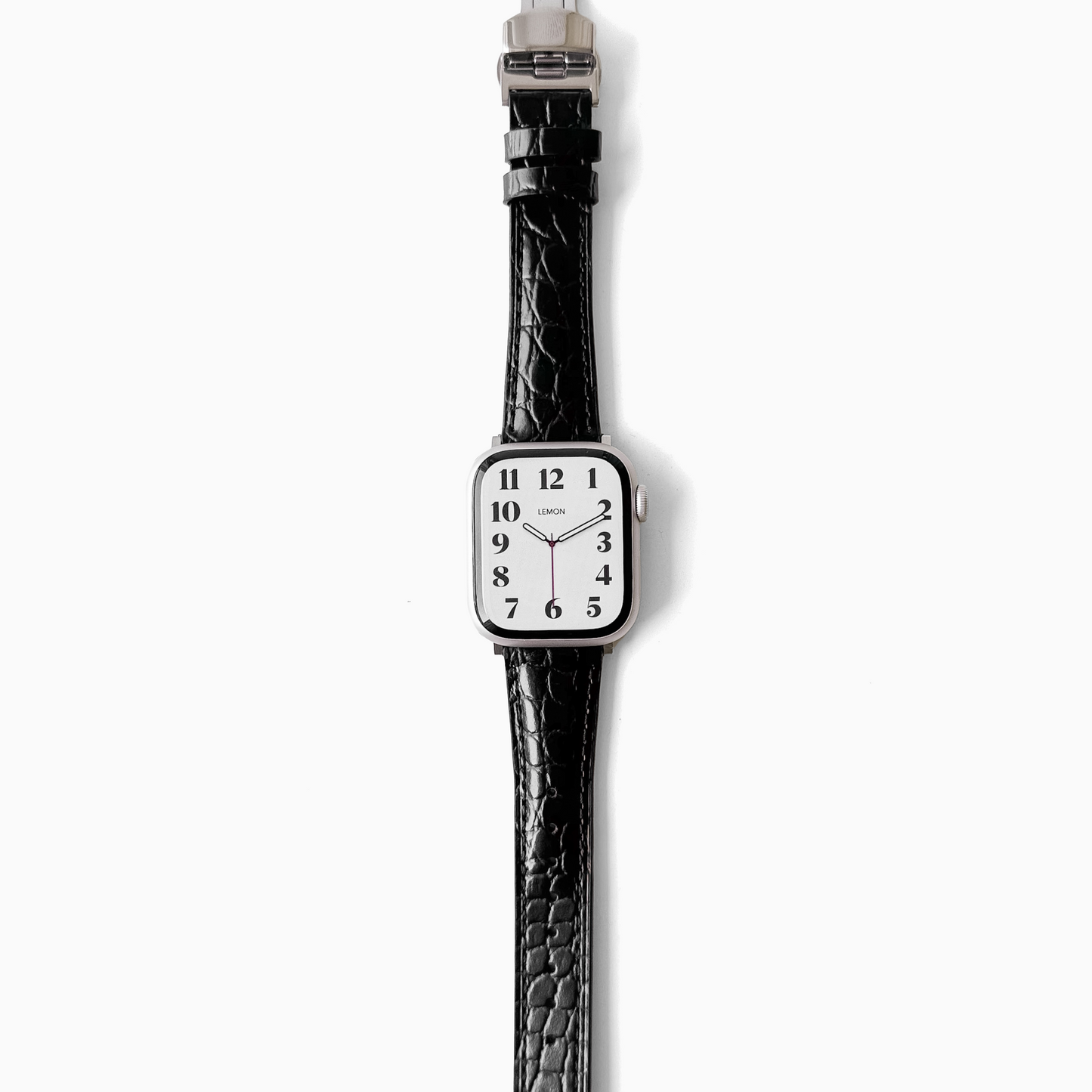 アリゲーター レザー Apple Watch ストラップ - ブラック