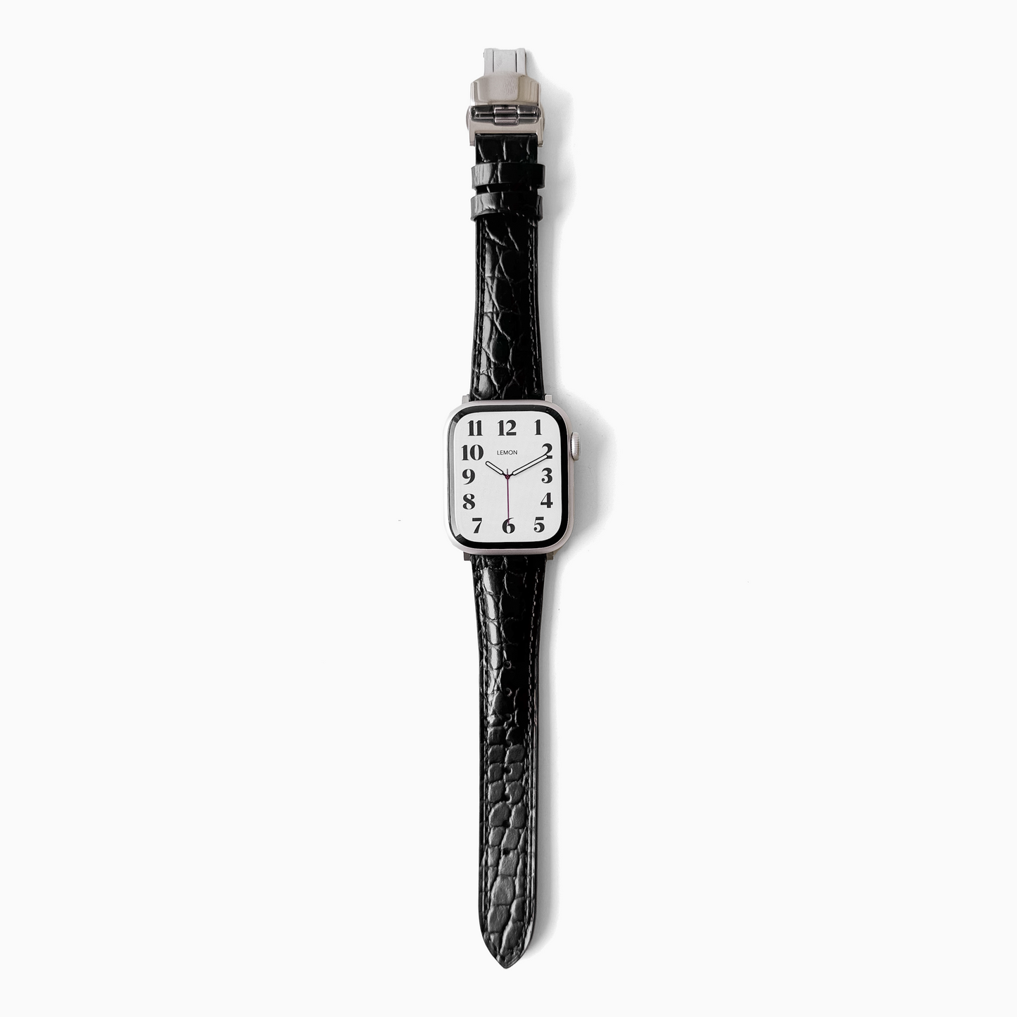 アリゲーター レザー Apple Watch ストラップ - ブラック