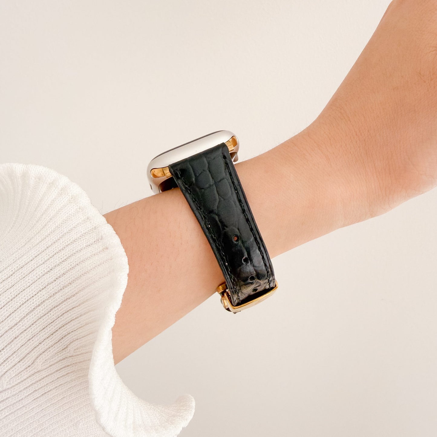 Alligator Apple Watch Strap - Black