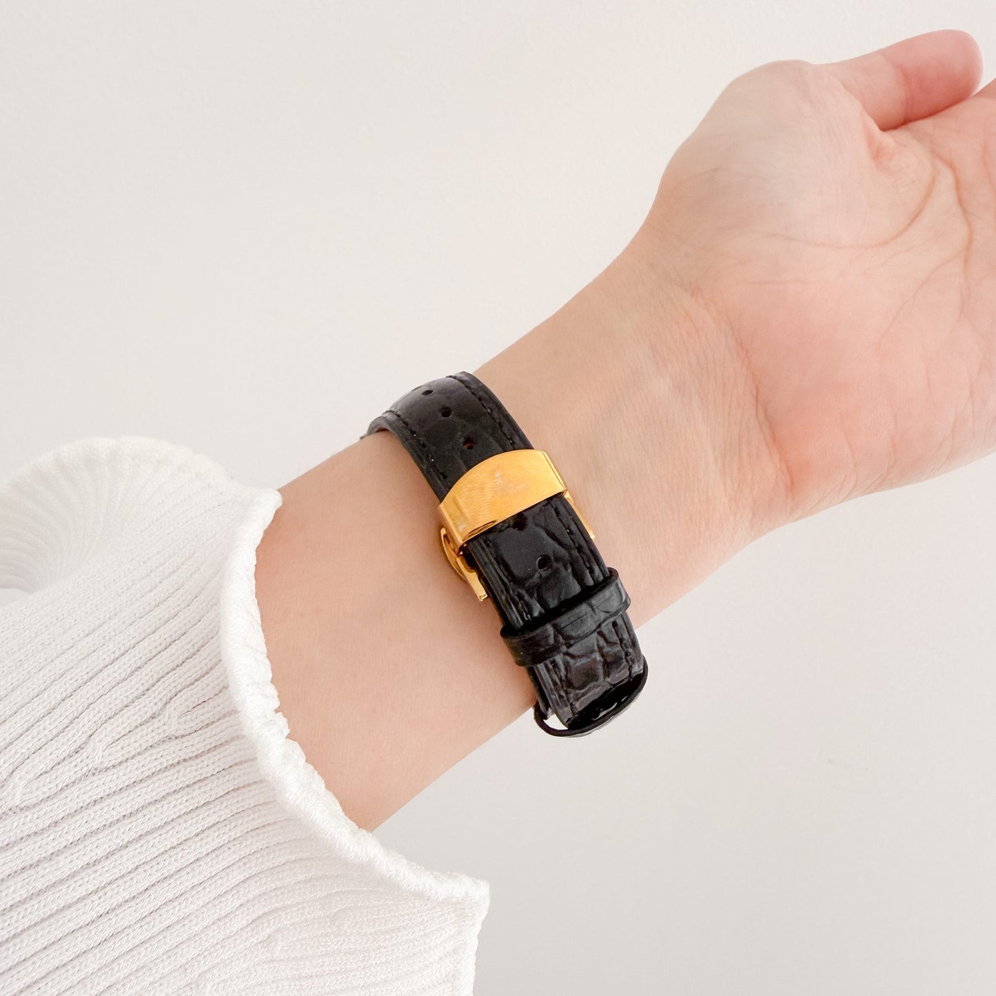 Alligator Apple Watch Strap - Black