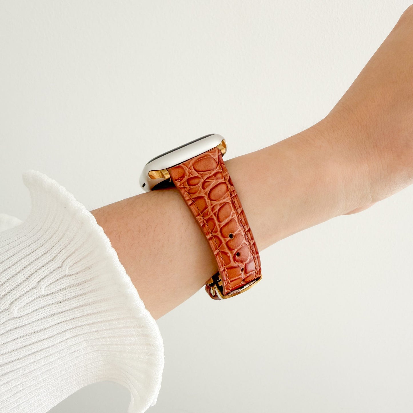Alligator Apple Watch Strap - Brown