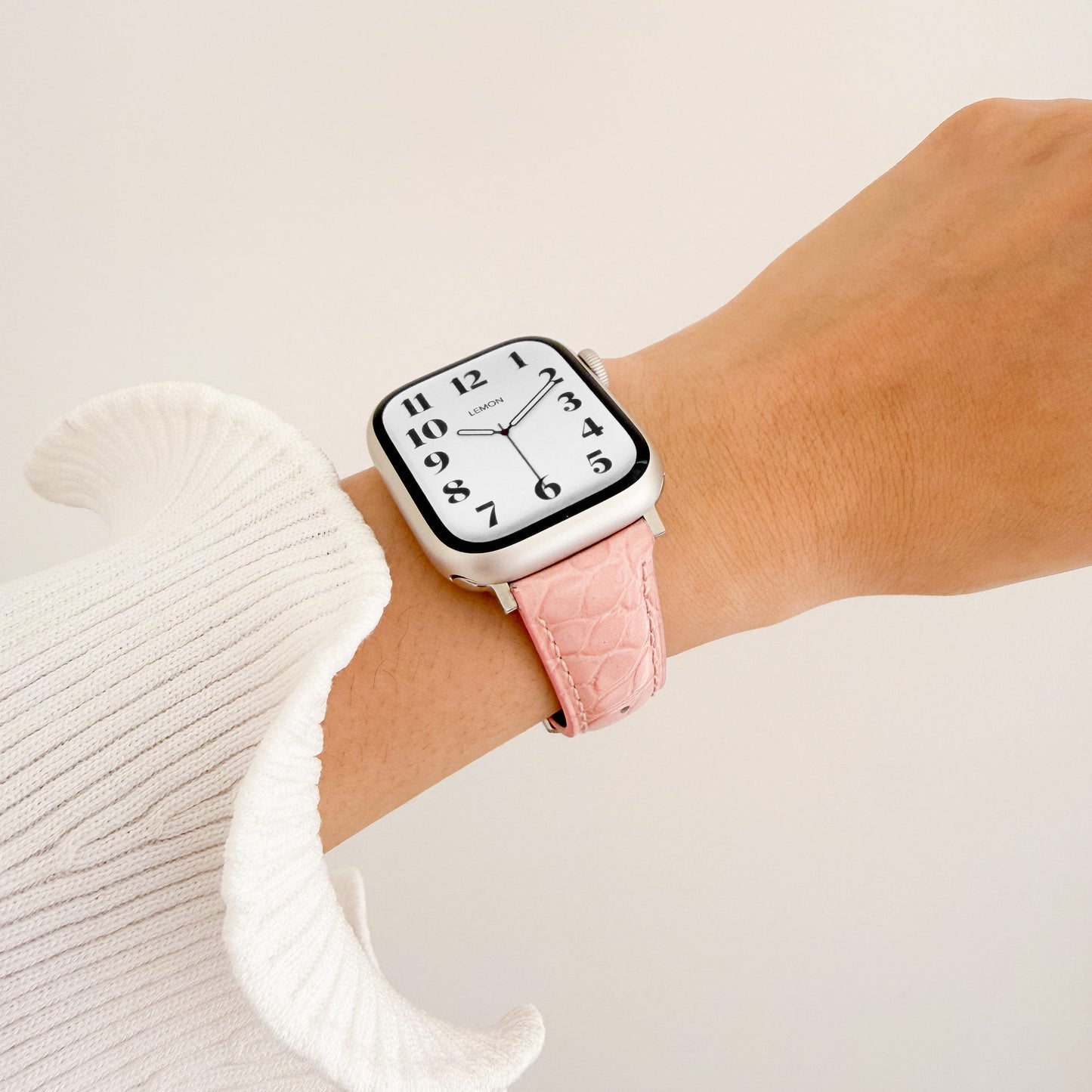 Alligator Apple Watch Strap - Pink