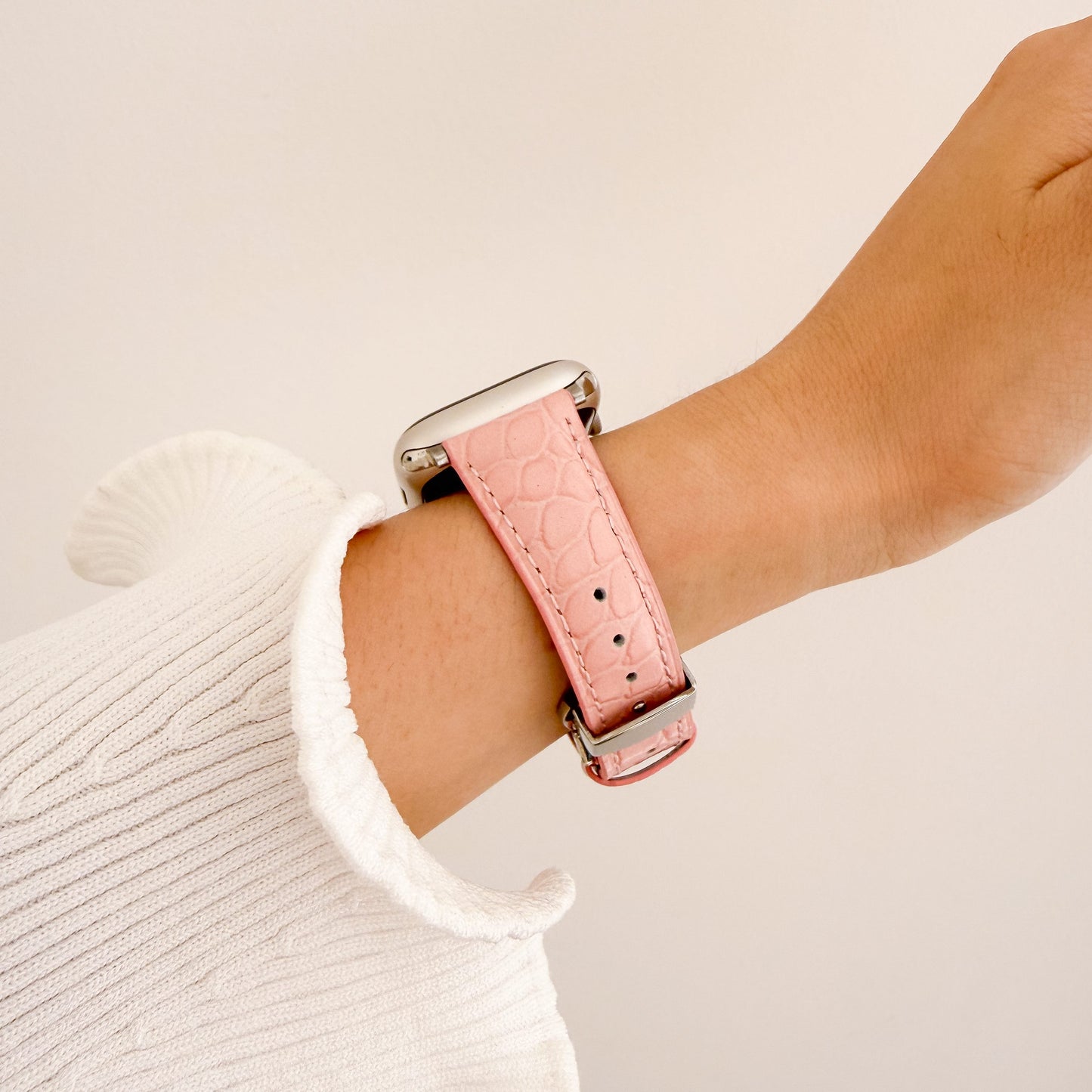 Alligator Apple Watch Strap - Pink