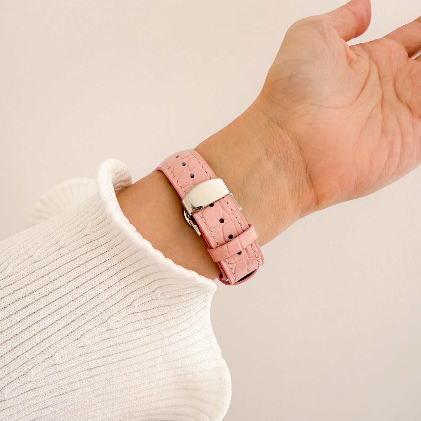 Alligator Apple Watch Strap - Pink