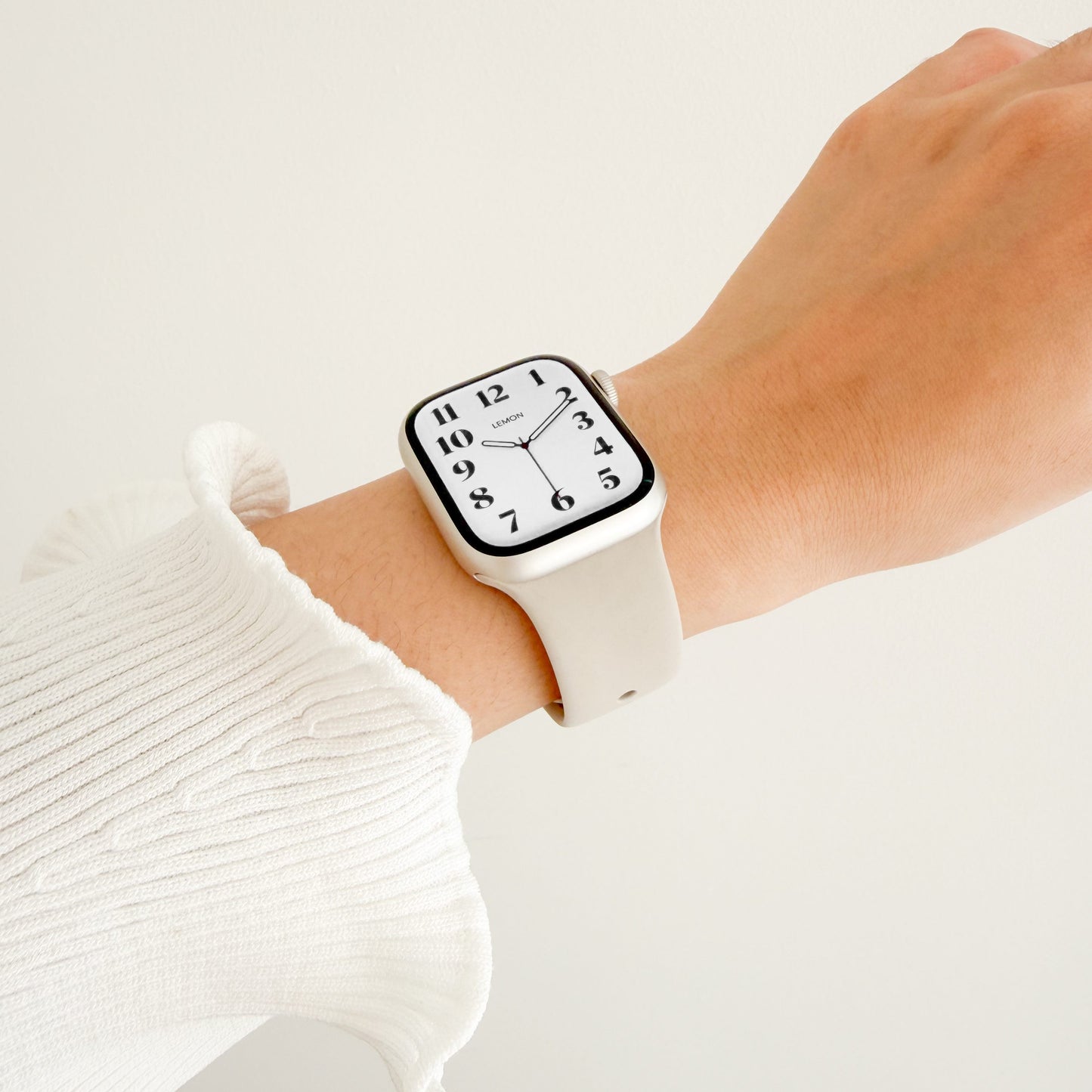 クラシックシリコンApple Watchバンド - スターライト