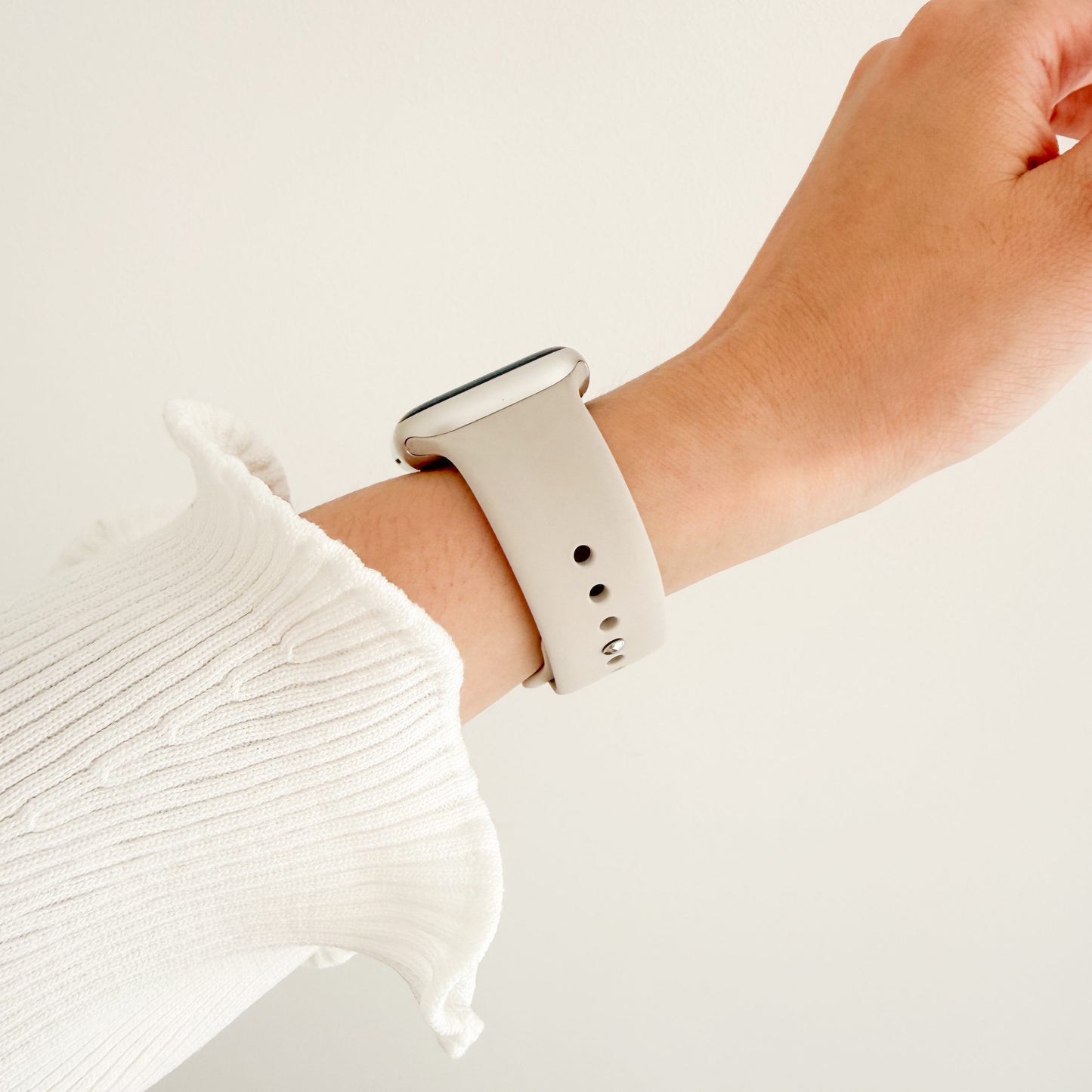 クラシックシリコンApple Watchバンド - スターライト