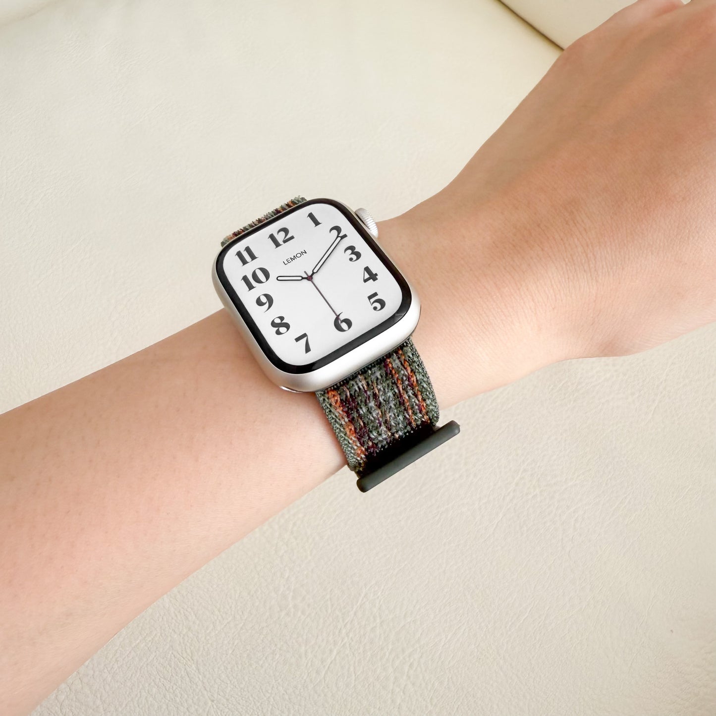 Soft Nylon Apple Watch Loop - Olive Green