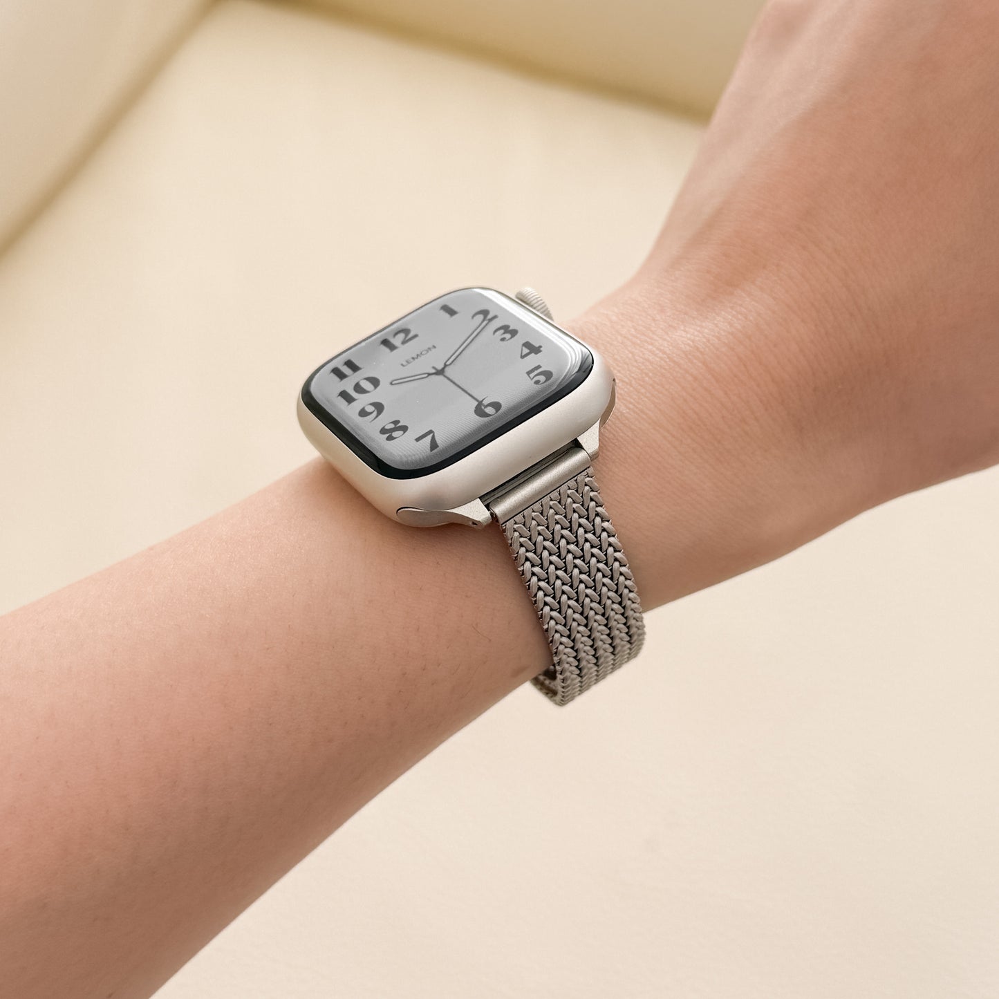 (St-Steel) Slim Stellar Apple Watch Strap - Starlight