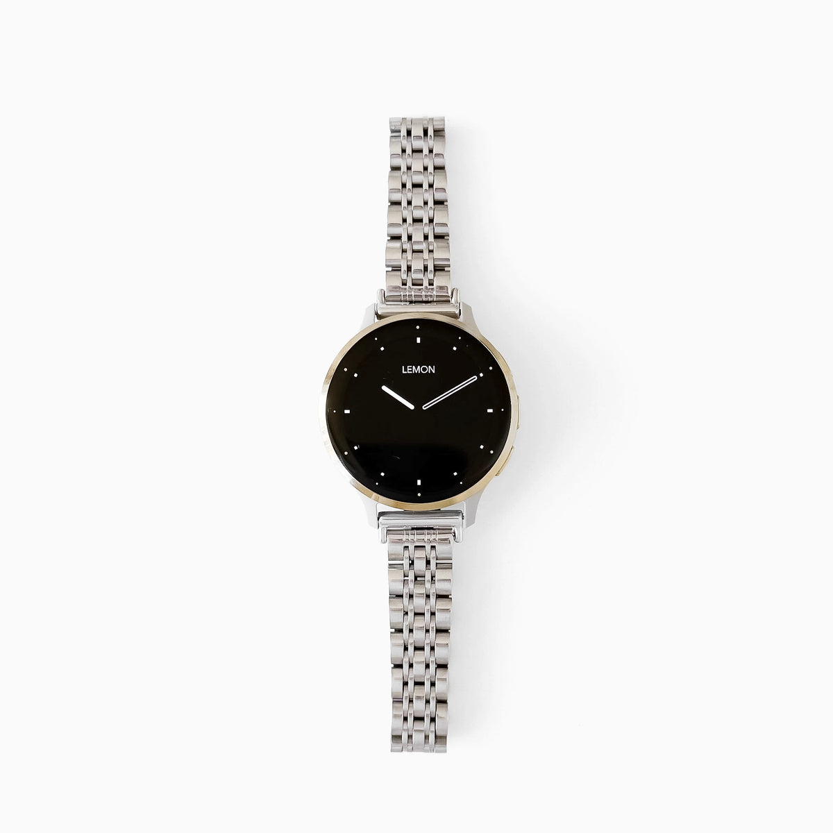 Lemon Inspiration Garmin watch strap in silver stainless steel
