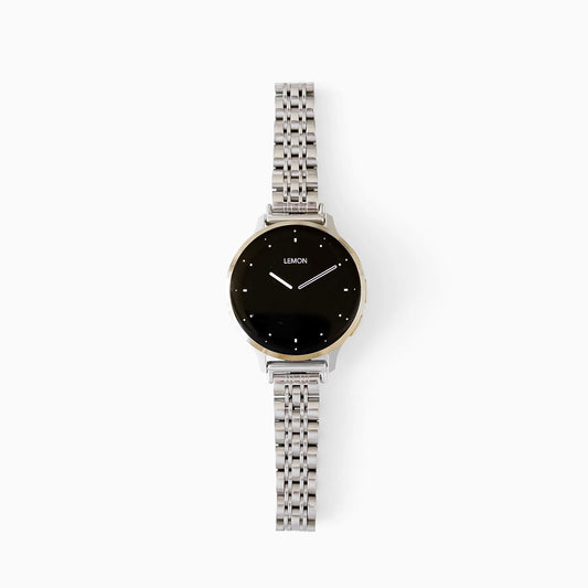 Lemon Inspiration Garmin watch strap in silver stainless steel