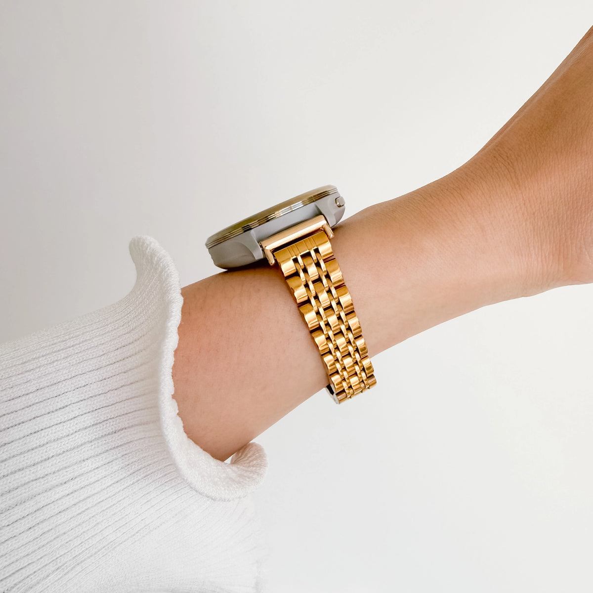 Lemon Inspiration Garmin watch strap in gold stainless steel