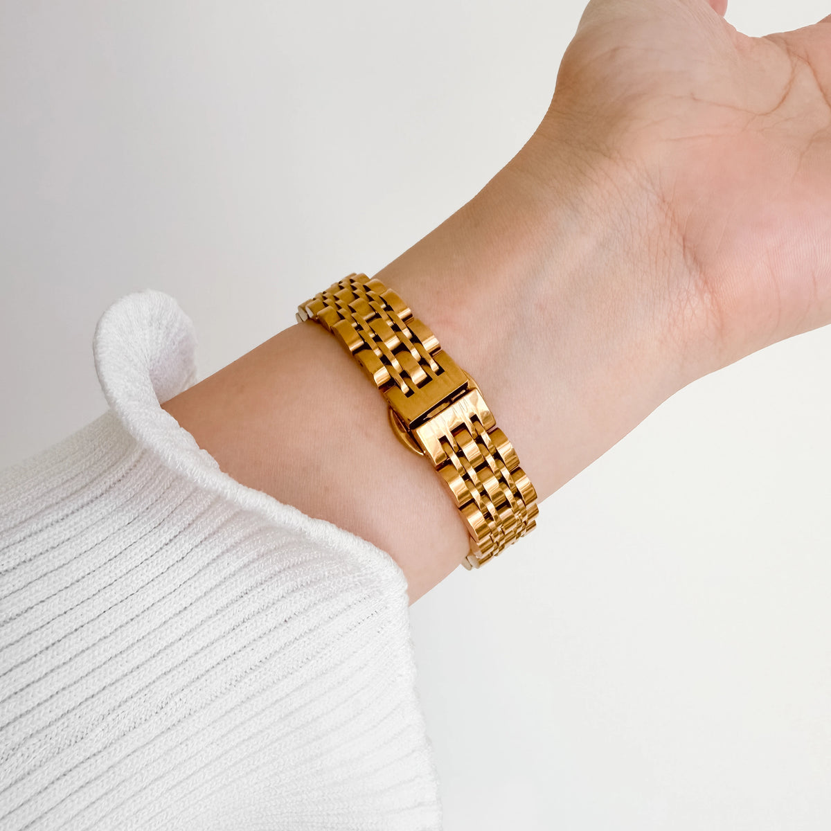 Lemon Inspiration Garmin watch strap in gold stainless steel