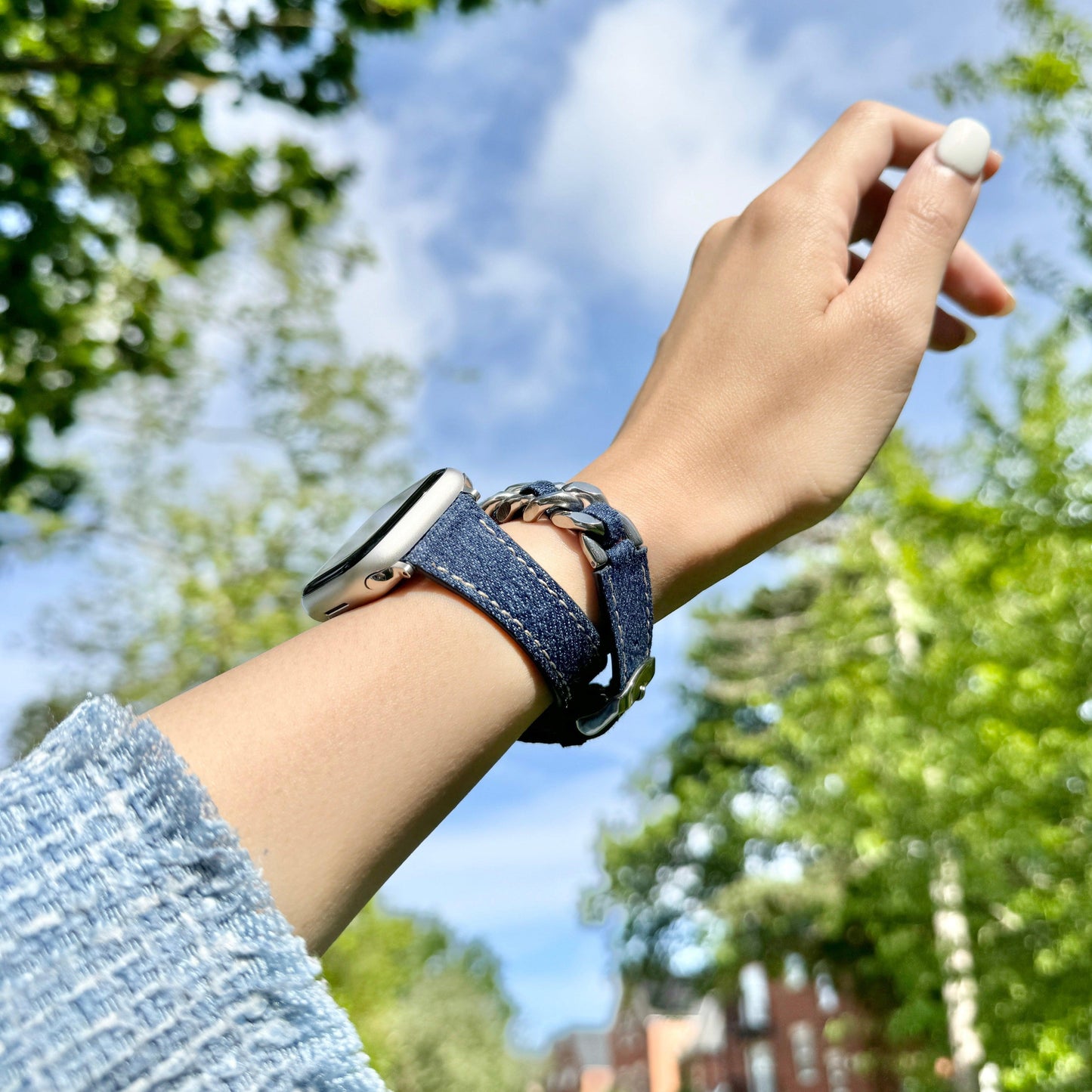 Denim Timeless Apple Watch Strap - Denim Blue