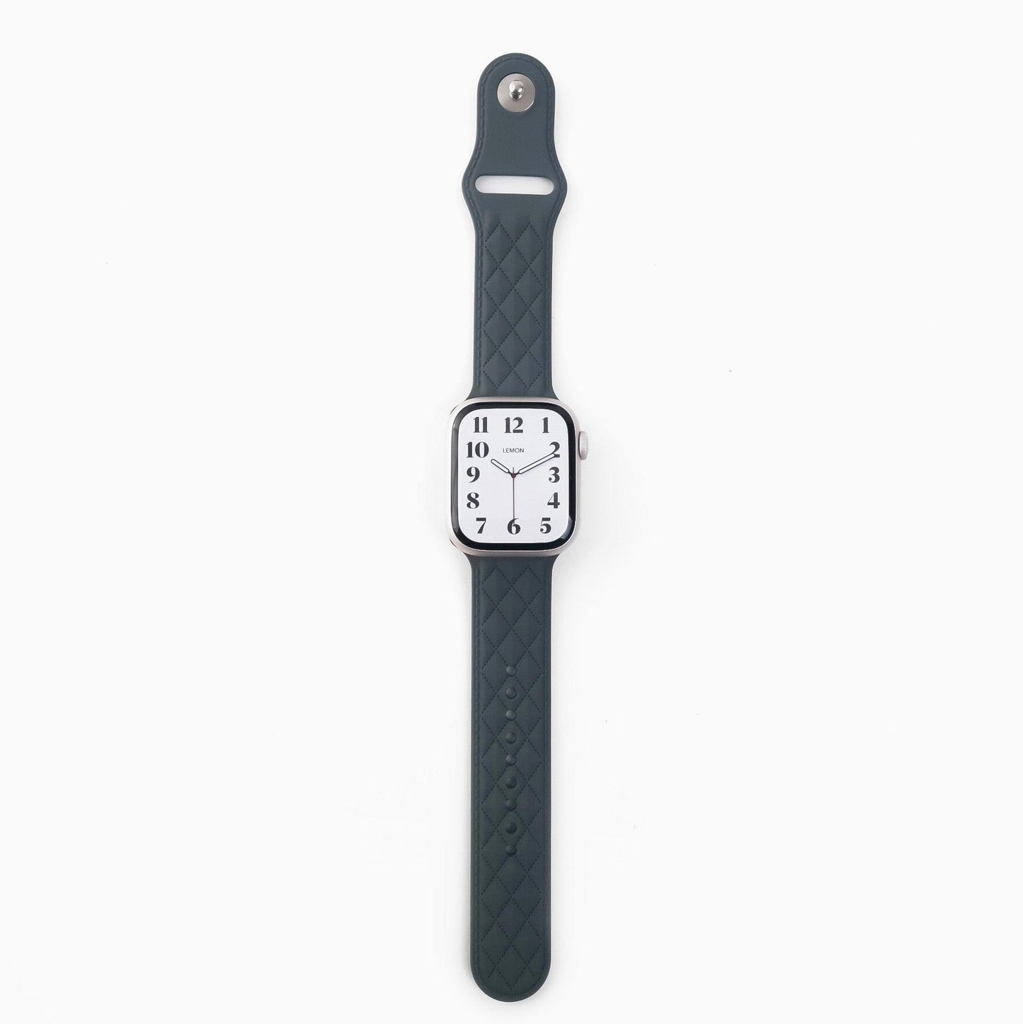 Lattice Silicone Apple Watch Band - Grey