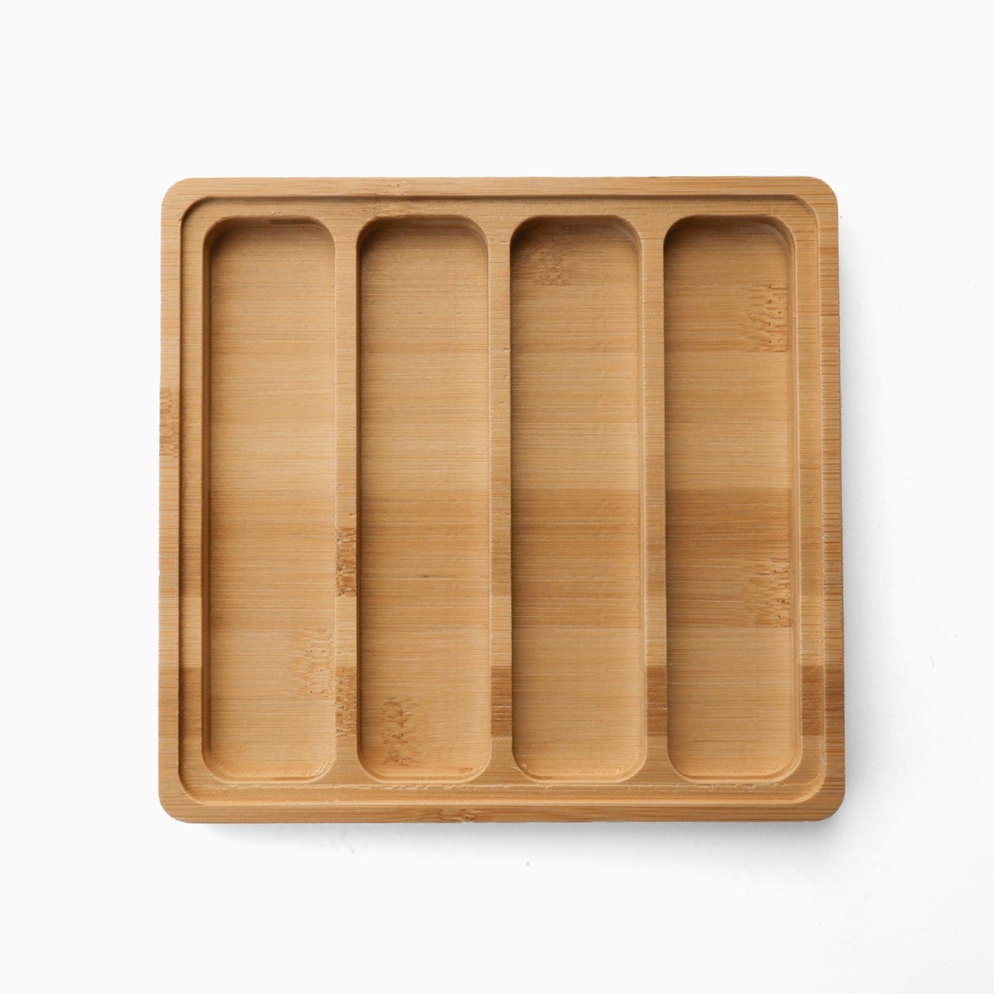 Bamboo Watch Band Display & Storage Plate with Lid (4 slots)