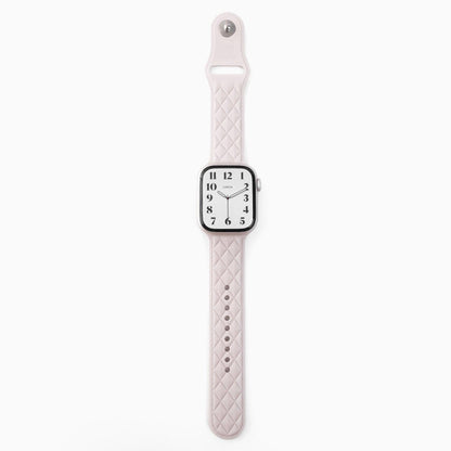 Lattice Silicone Starlight Apple Watch Band, full length view