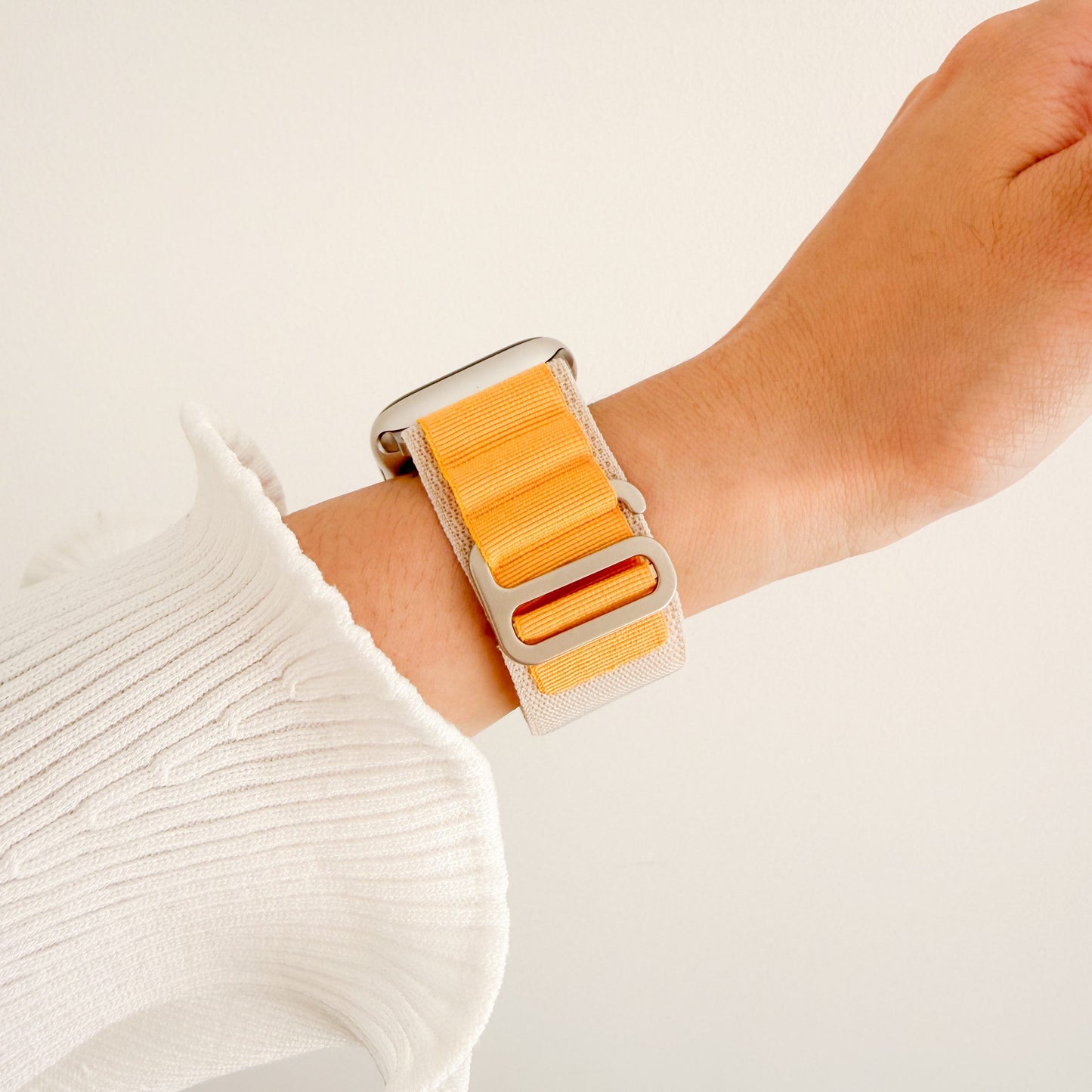 マウンテンナイロン Apple Watch バンド - スターライト & イエロー