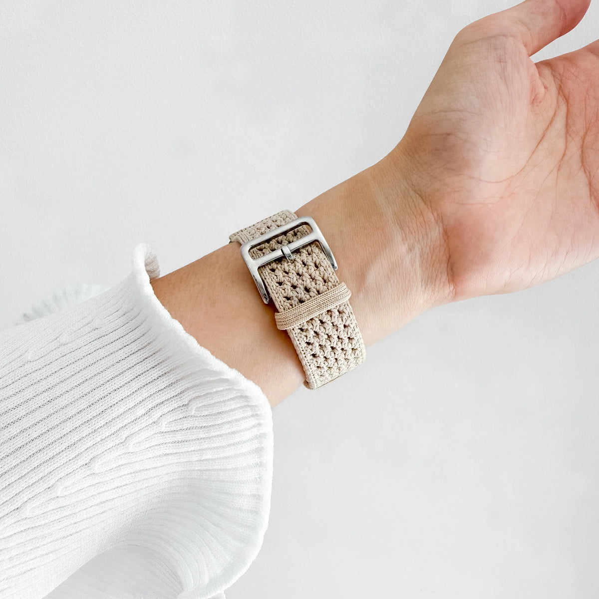 Solene Knit Apple Watch Strap - Beige