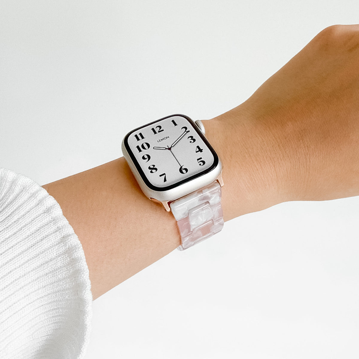 Polly Resin Apple Watch Band - Rose Quartz