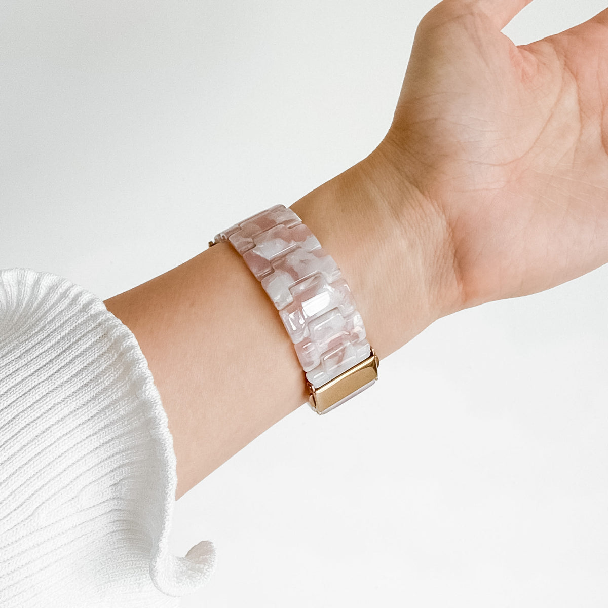 Polly Resin Apple Watch Band - Rose Quartz