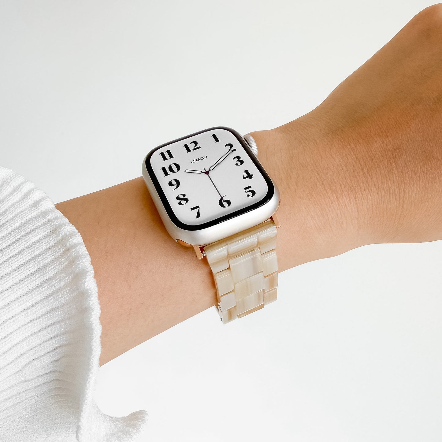 Polly Resin Apple Watch Band - Sand Stripe