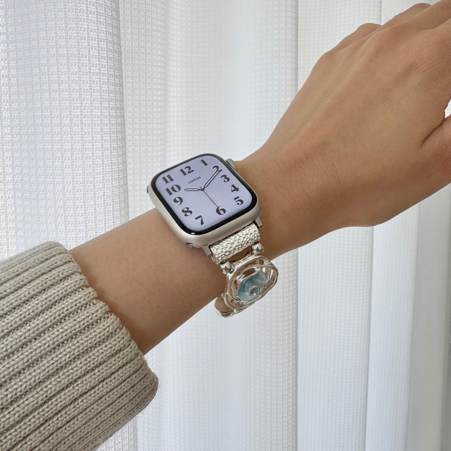 Rosette Apple Watch Bracelet - Ocean Blue1