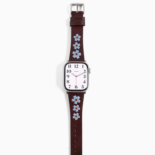 Sakura Leather Apple Watch Strap - Blue
