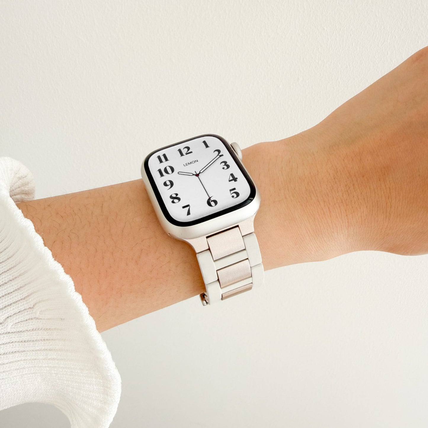 Silicone-Steel Magnetic Apple Watch Strap - Starlight
