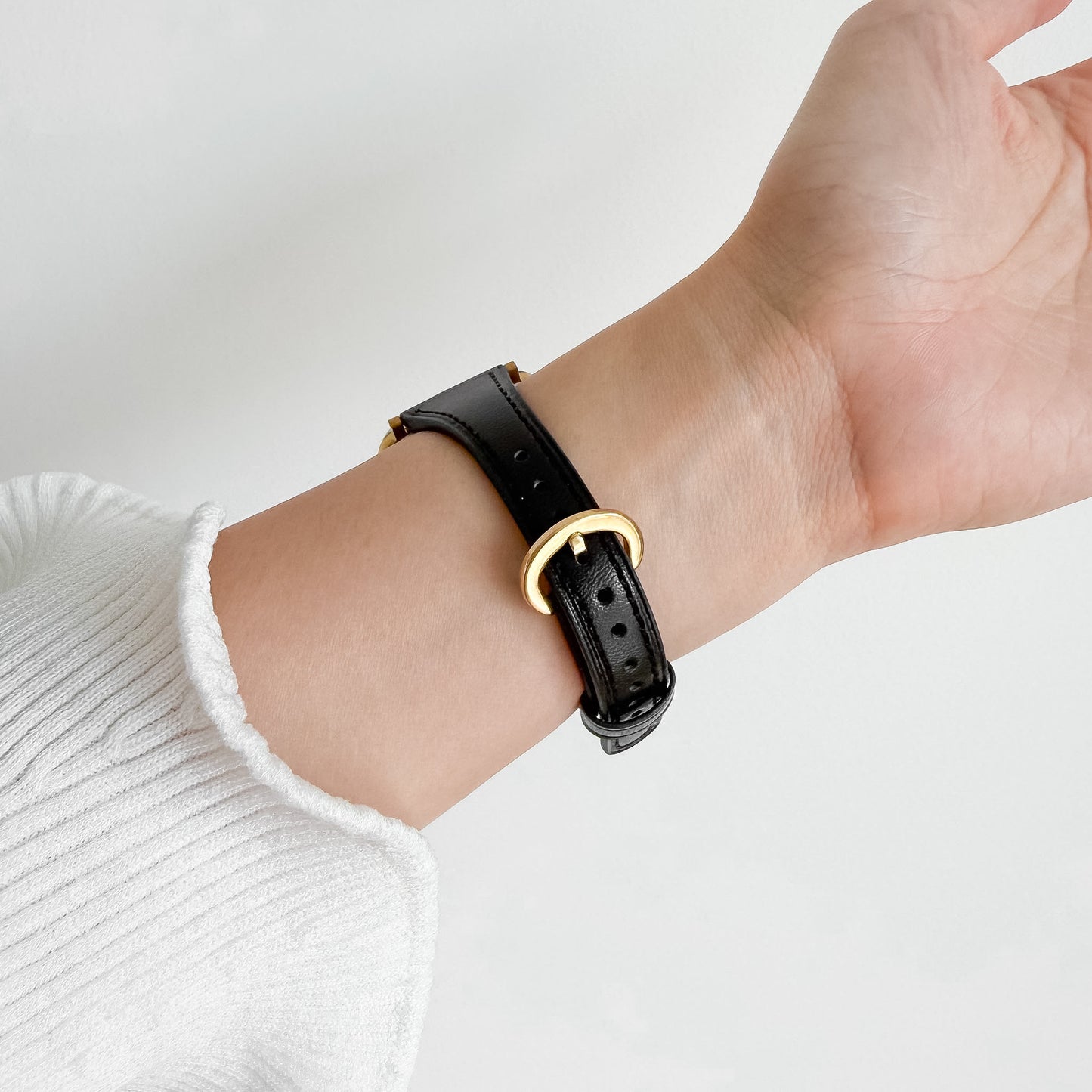 Slim Horseshoe Apple Watch Strap - Black