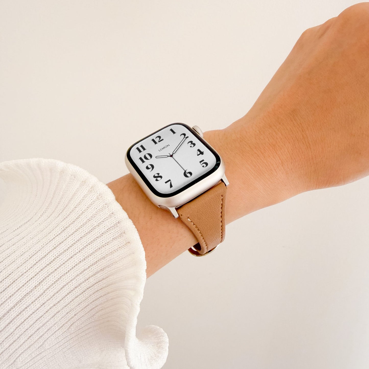 Slim Horseshoe Apple Watch Strap - Beige
