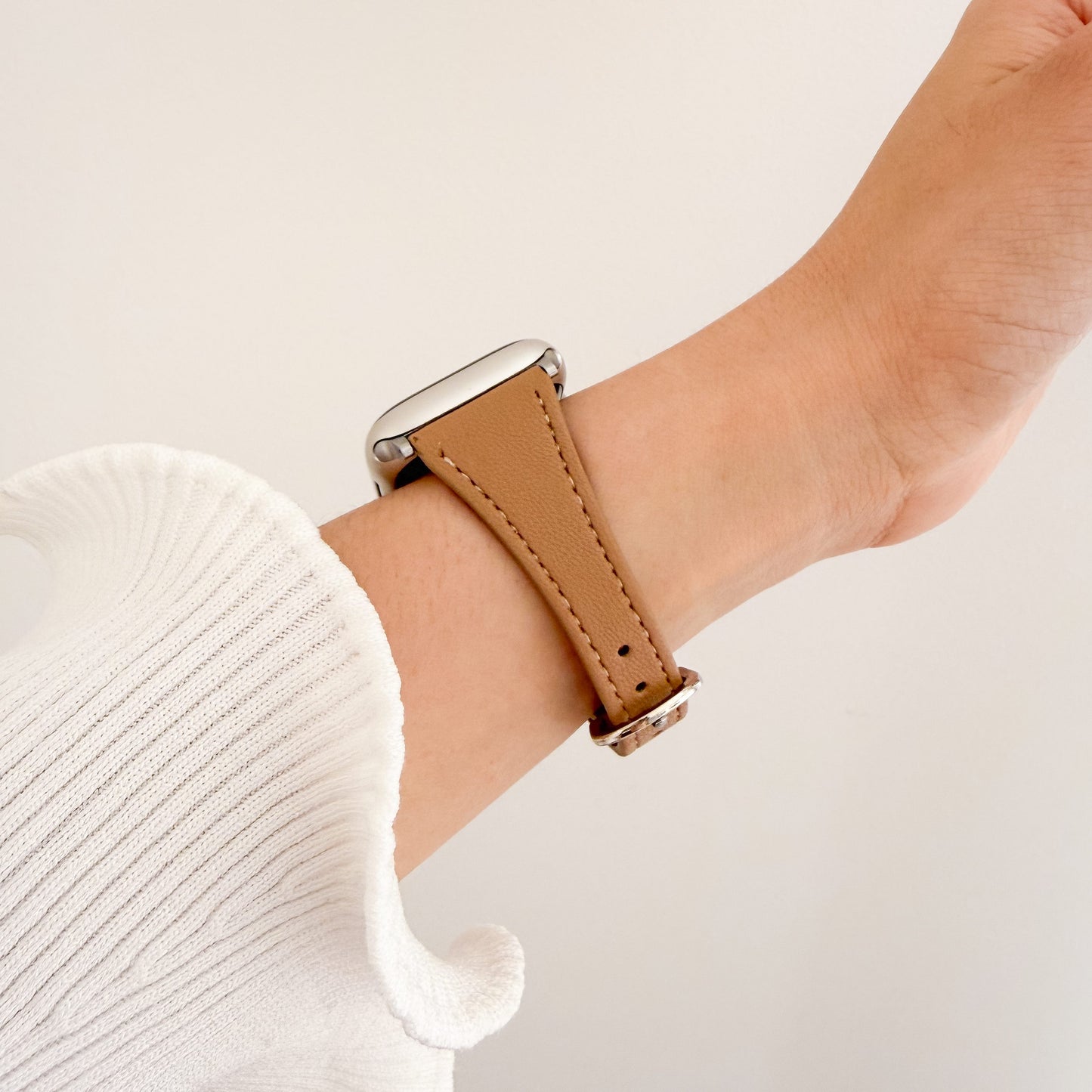 Slim Horseshoe Apple Watch Strap - Beige