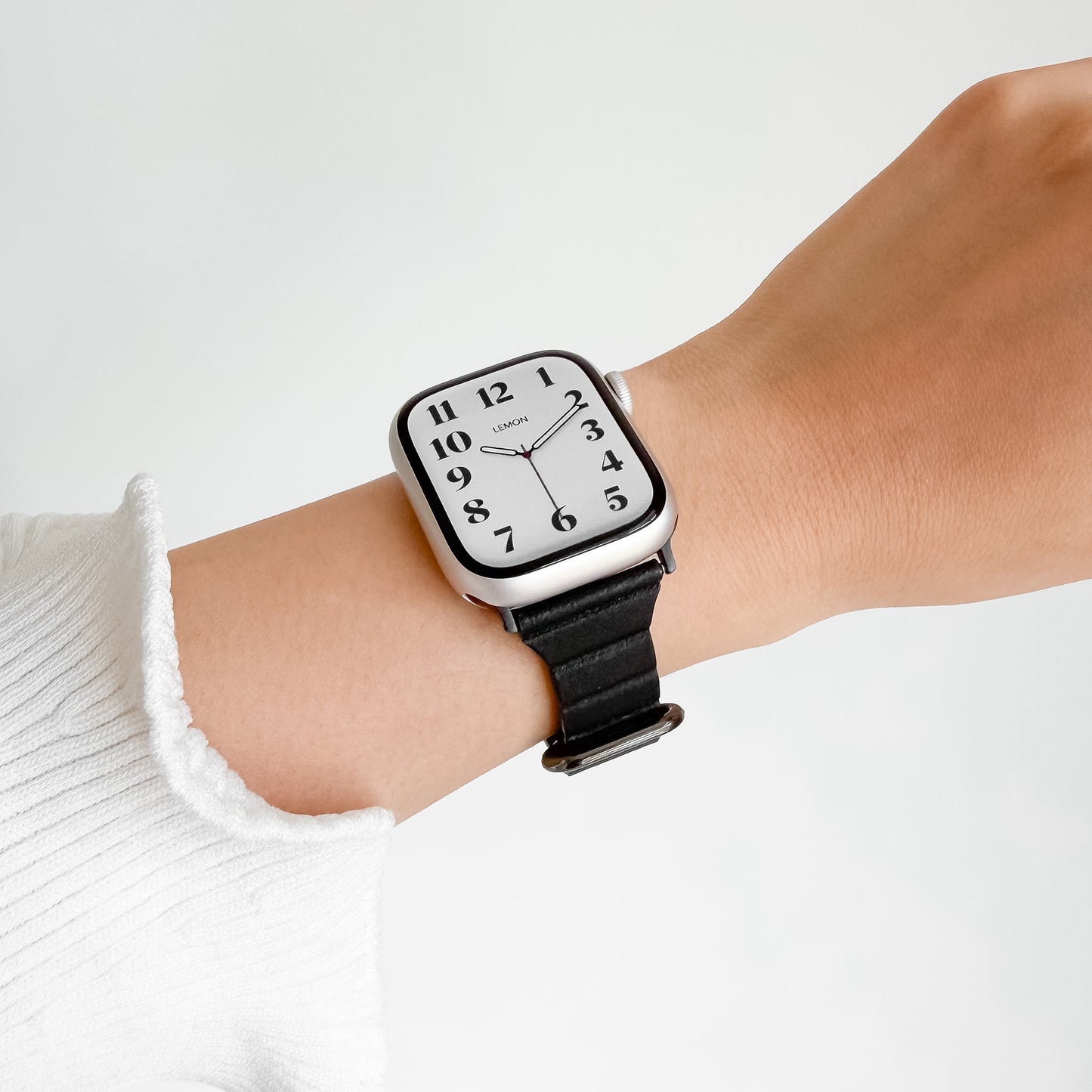Slim Snap Loop Apple Watch Band - Black