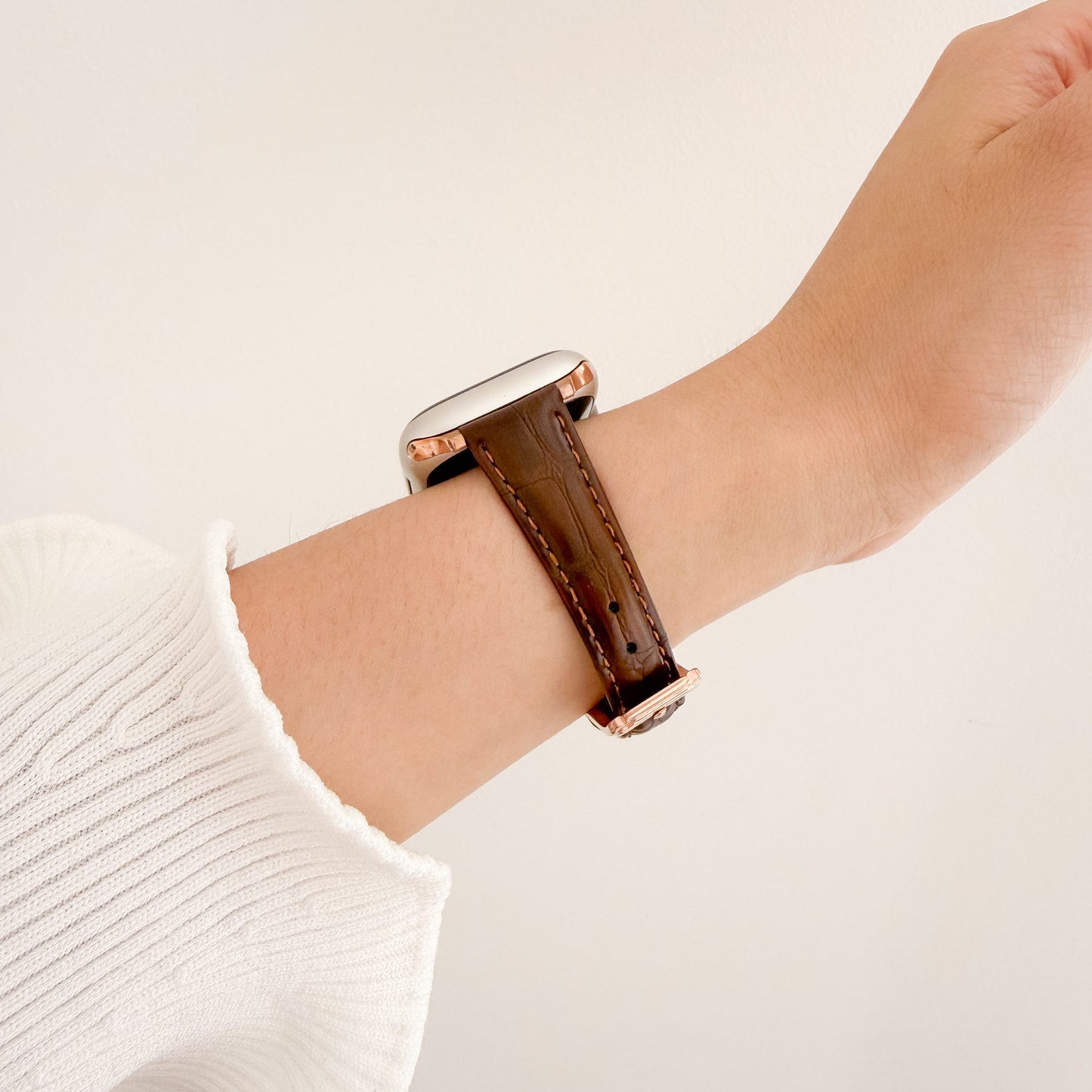 Slim Urban Leather Apple Watch Strap - Brown