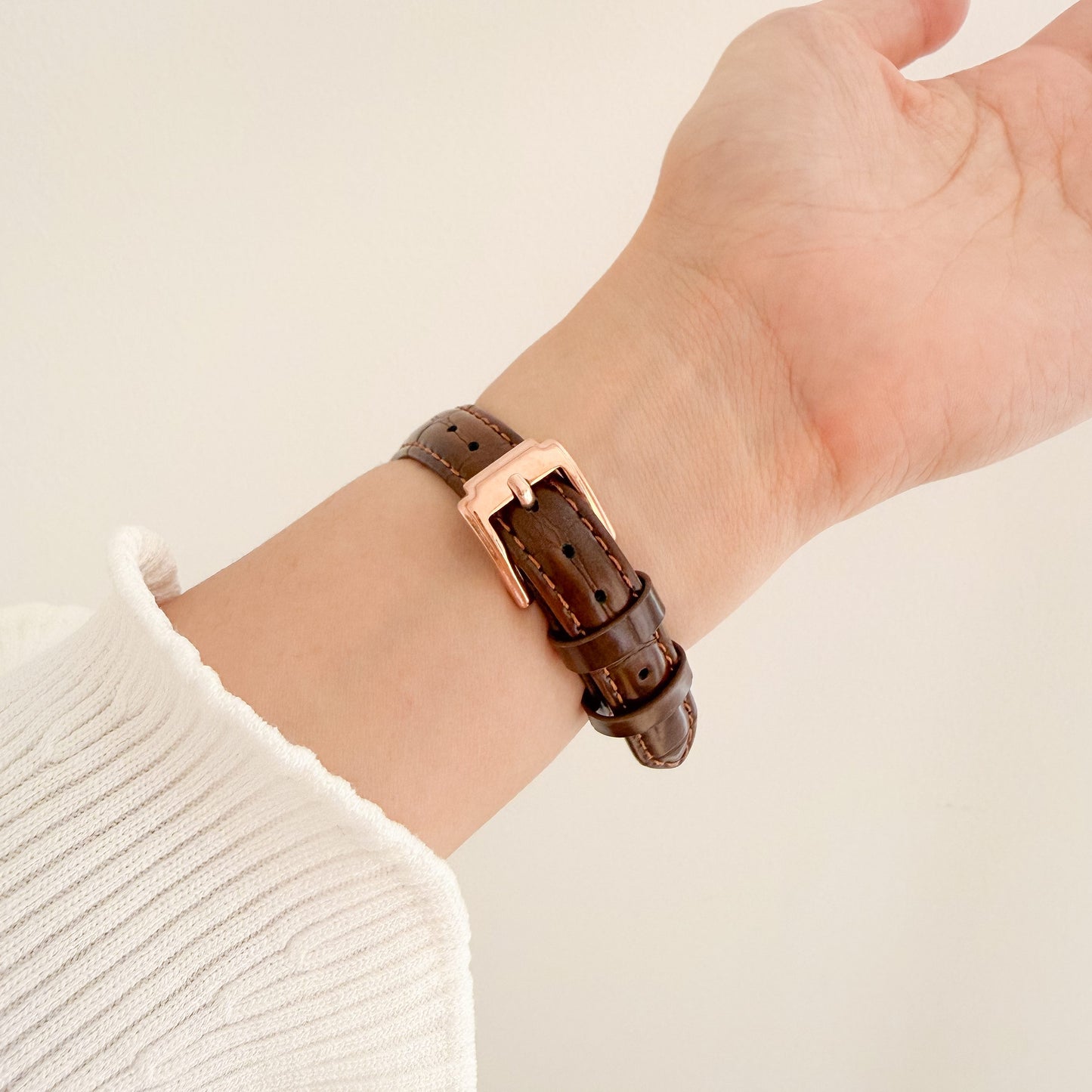 Slim Urban Leather Apple Watch Strap - Brown