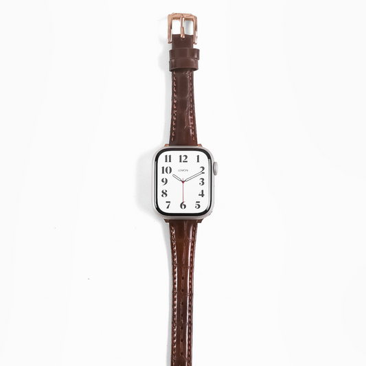 Slim Urban Leather Apple Watch Strap - Brown