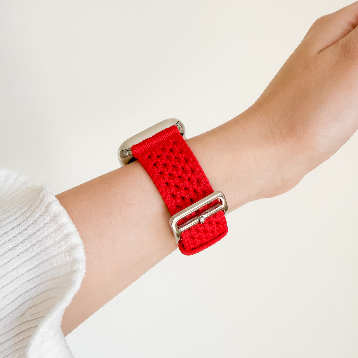 Solene Knit Apple Watch Strap - Red
